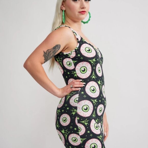 SOURPUSS Jeepers Peepers Eyeball Tank Dress - Picture 3 of 6